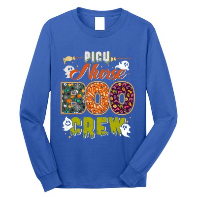 Picu Nurse Boo Crew Rn Squad Halloween Matching Fun Meaningful Gift Long Sleeve Shirt