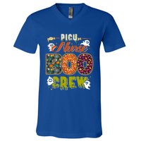 Picu Nurse Boo Crew Rn Squad Halloween Matching Fun Meaningful Gift V-Neck T-Shirt