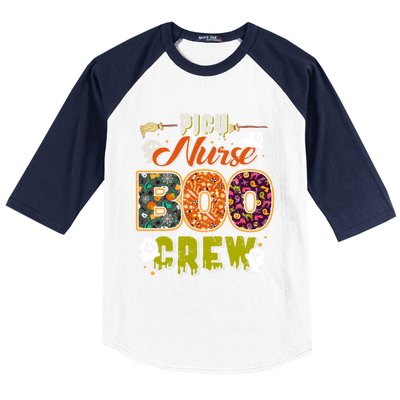 Picu Nurse Boo Crew Rn Squad Halloween Matching Fun Meaningful Gift Baseball Sleeve Shirt