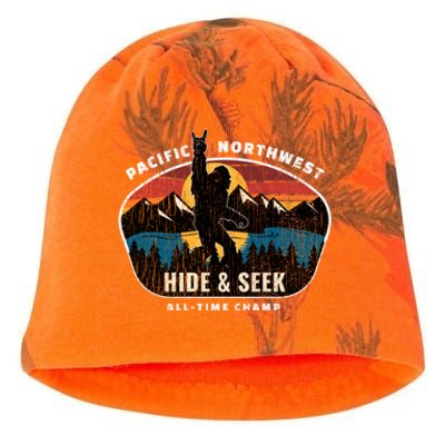 Pacific Northwest Bigfoot Hide And Seek Champ Sasquatch Gift Kati - Camo Knit Beanie