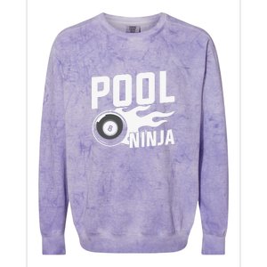 Pool Ninja Billiards Dad Gift For Father’s Day Colorblast Crewneck Sweatshirt