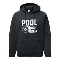 Pool Ninja Billiards Dad Gift For Father’s Day Performance Fleece Hoodie