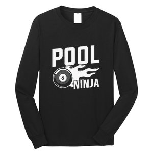 Pool Ninja Billiards Dad Gift For Father’s Day Long Sleeve Shirt