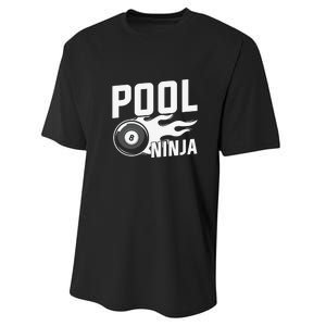 Pool Ninja Billiards Dad Gift For Father’s Day Performance Sprint T-Shirt