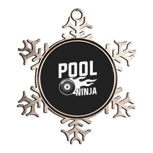 Pool Ninja Billiards Dad Gift For Father’s Day Metallic Star Ornament