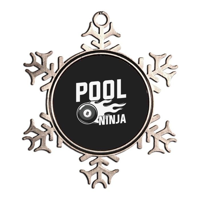 Pool Ninja Billiards Dad Gift For Father’s Day Metallic Star Ornament