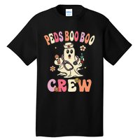 Peds Nurse Boo Crew Retro Halloween Pediatric Nurse Tall T-Shirt