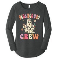 Peds Nurse Boo Crew Retro Halloween Pediatric Nurse Women's Perfect Tri Tunic Long Sleeve Shirt