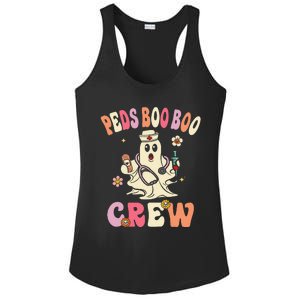 Peds Nurse Boo Crew Retro Halloween Pediatric Nurse Ladies PosiCharge Competitor Racerback Tank