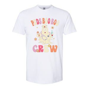 Peds Nurse Boo Crew Retro Halloween Pediatric Nurse Softstyle CVC T-Shirt