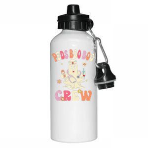 Peds Nurse Boo Crew Retro Halloween Pediatric Nurse Aluminum Water Bottle