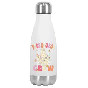 Peds Nurse Boo Crew Retro Halloween Pediatric Nurse Stainless Steel Insulated Water Bottle