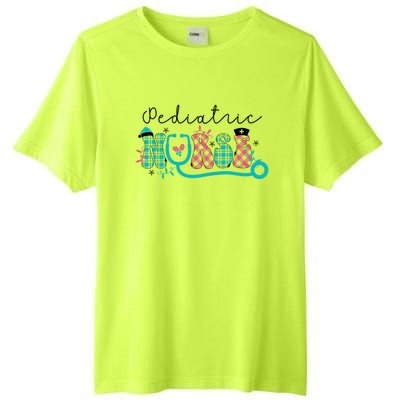 Pediatric Nurse Christmas Retro Peds Rn Xmas Nursing Group Gift Tall Fusion ChromaSoft Performance T-Shirt