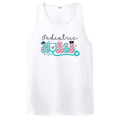 Pediatric Nurse Christmas Retro Peds Rn Xmas Nursing Group Gift PosiCharge Competitor Tank