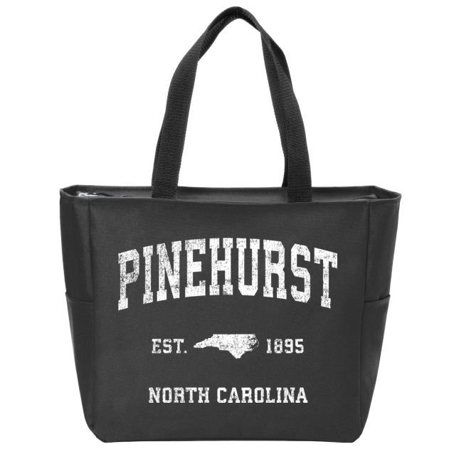 Pinehurst North Carolina Nc Vintage Sports Zip Tote Bag