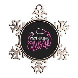 Psychiatric Nurse Cute RN Mental Health Nursing Psych Nurse Metallic Star Ornament