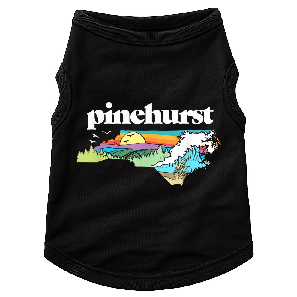 Pinehurst North Carolina Outdoors Retro Nature Doggie Tank