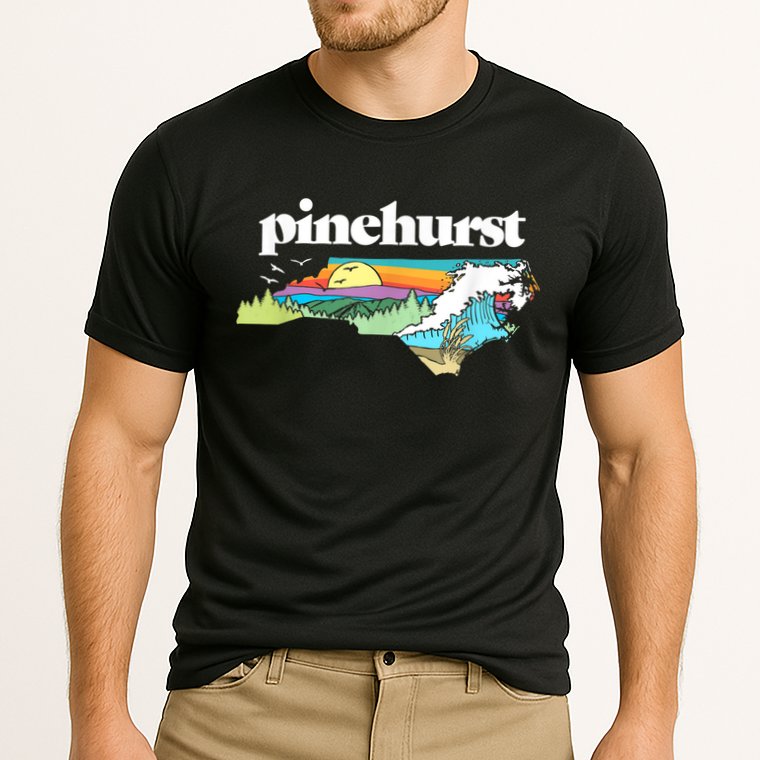 Pinehurst North Carolina Outdoors Retro Nature Cooling Performance Crew T-Shirt