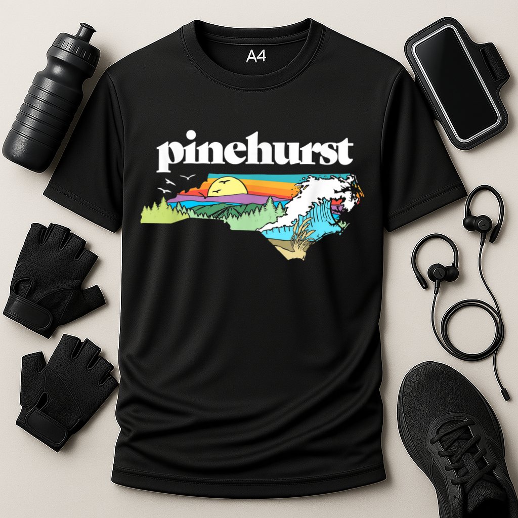 Pinehurst North Carolina Outdoors Retro Nature Cooling Performance Crew T-Shirt