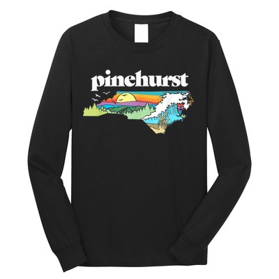 Pinehurst North Carolina Outdoors Retro Nature Long Sleeve Shirt
