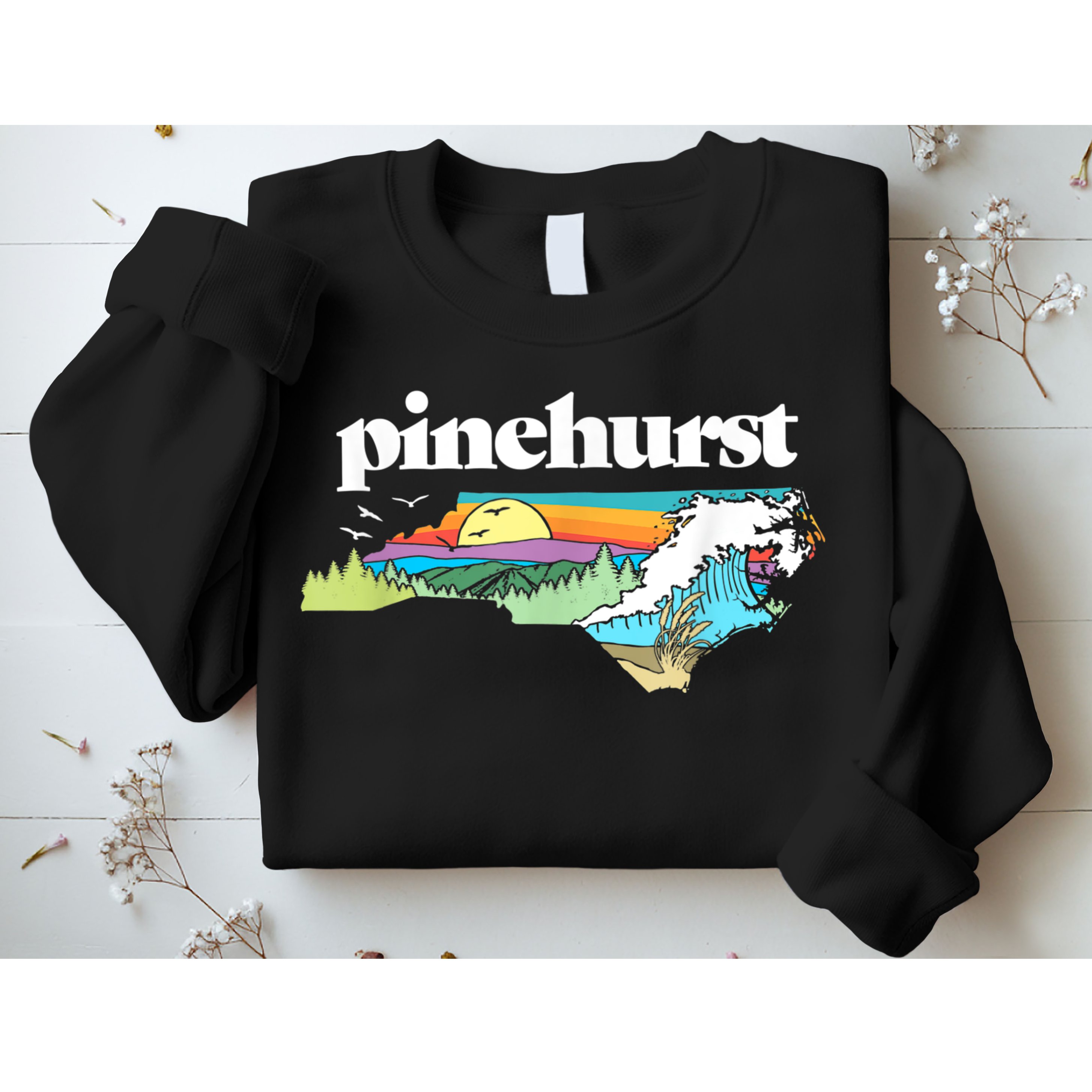 Pinehurst North Carolina Outdoors Retro Nature Sweatshirt