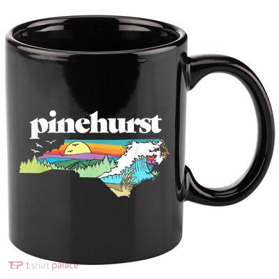 Pinehurst North Carolina Outdoors Retro Nature 11oz C Handle Ceramic Mug