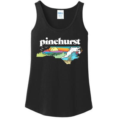 Pinehurst North Carolina Outdoors Retro Nature Ladies Essential Tank