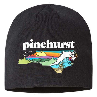 Pinehurst North Carolina Outdoors Retro Nature Sustainable Beanie
