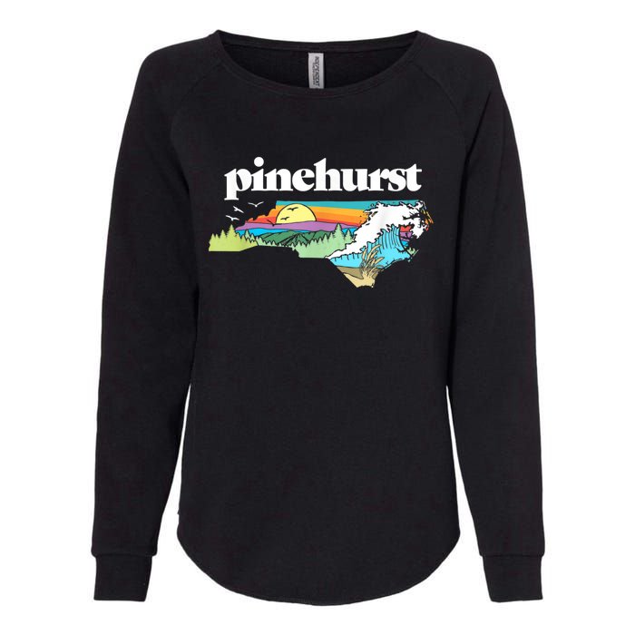 Pinehurst North Carolina Outdoors Retro Nature Womens California Wash Sweatshirt