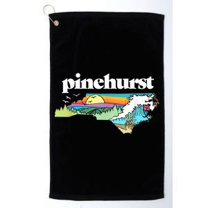 Pinehurst North Carolina Outdoors Retro Nature Platinum Collection Golf Towel