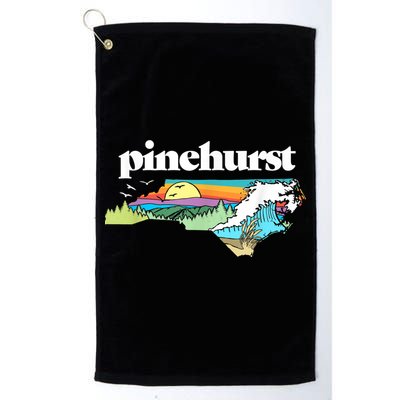 Pinehurst North Carolina Outdoors Retro Nature Golf Towel