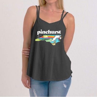 Pinehurst North Carolina Outdoors Retro Nature Women's Strappy Tank