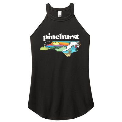 Pinehurst North Carolina Outdoors Retro Nature Women's Perfect Tri Rocker Tank