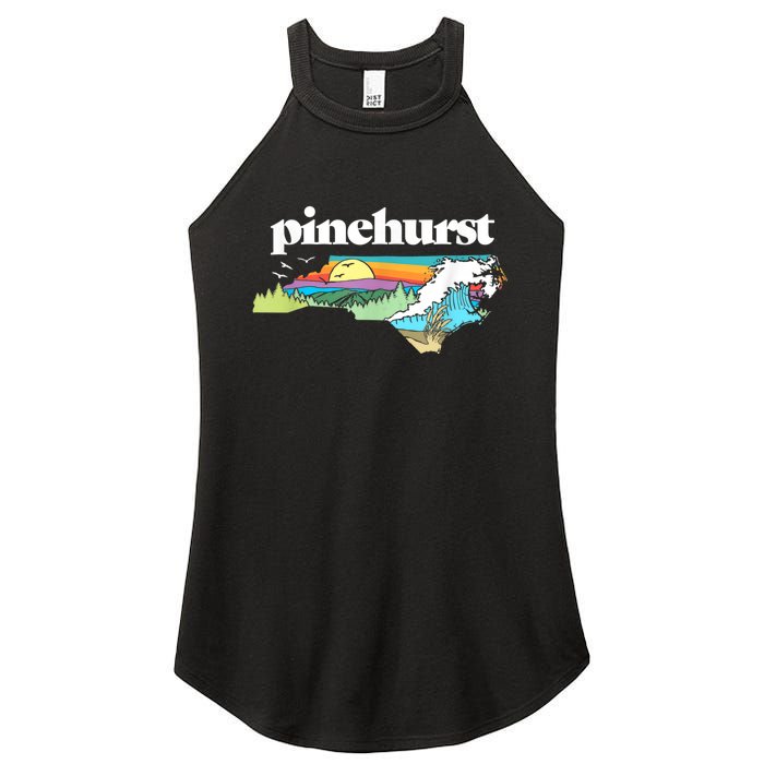 Pinehurst North Carolina Outdoors Retro Nature Women's Perfect Tri Rocker Tank