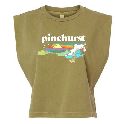 Pinehurst North Carolina Outdoors Retro Nature Garment-Dyed Women's Muscle Tee