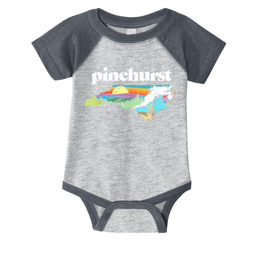 Pinehurst North Carolina Outdoors Retro Nature Infant Baby Jersey Bodysuit