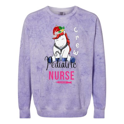 Pediatric Nurse Christmas Crew Emergency Response Team Colorblast Crewneck Sweatshirt