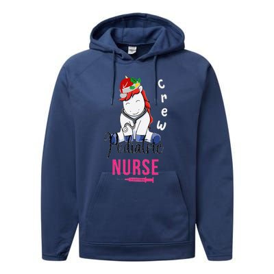 Pediatric Nurse Christmas Crew Emergency Response Team Performance Fleece Hoodie