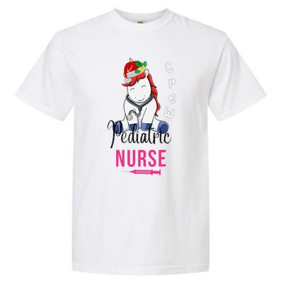 Pediatric Nurse Christmas Crew Emergency Response Team Garment-Dyed Heavyweight T-Shirt