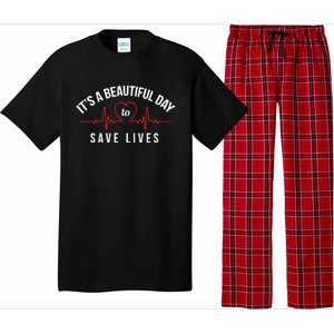 Proud Nurse Cool Gift Its A Beautiful Day To Save Lives Pajama Set