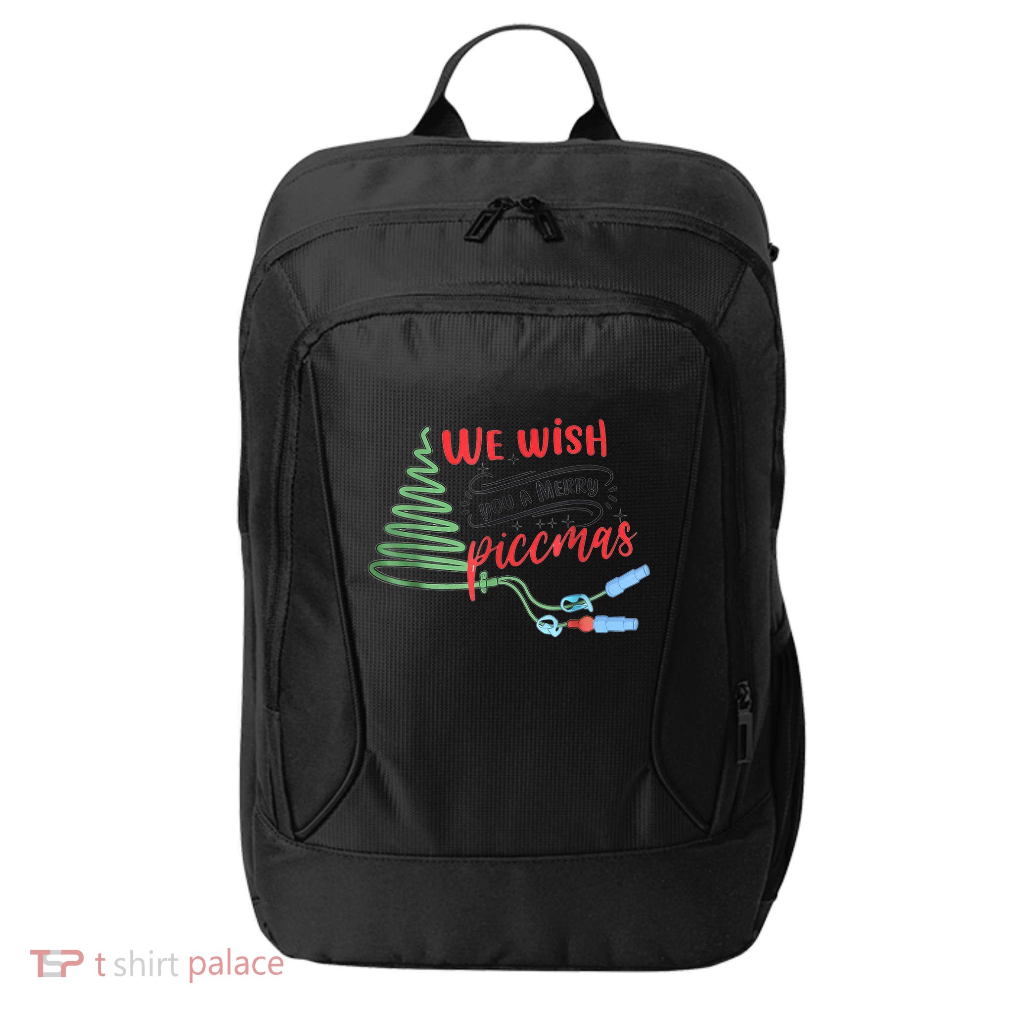 PICC Nurse Christmas Vascular Access ICU Rn Infusion Nurse City Backpack