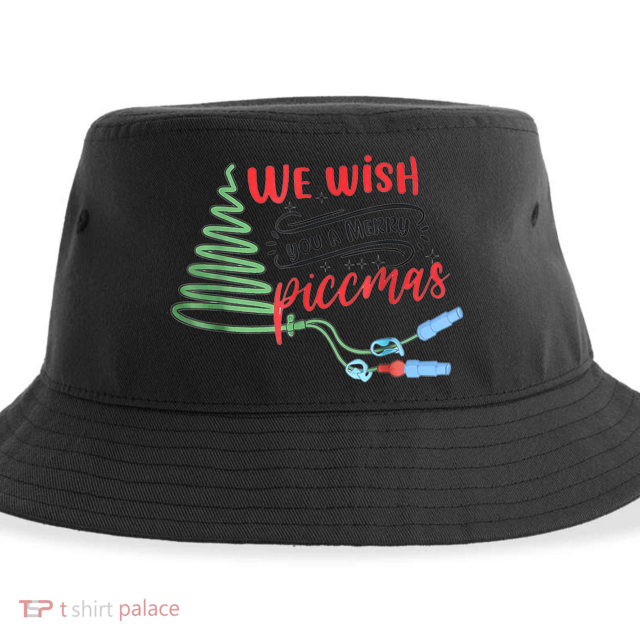 PICC Nurse Christmas Vascular Access ICU Rn Infusion Nurse Sustainable Bucket Hat