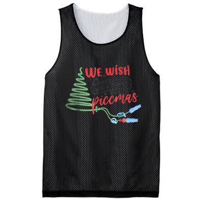 PICC Nurse Christmas Vascular Access ICU Rn Infusion Nurse Mesh Reversible Basketball Jersey Tank