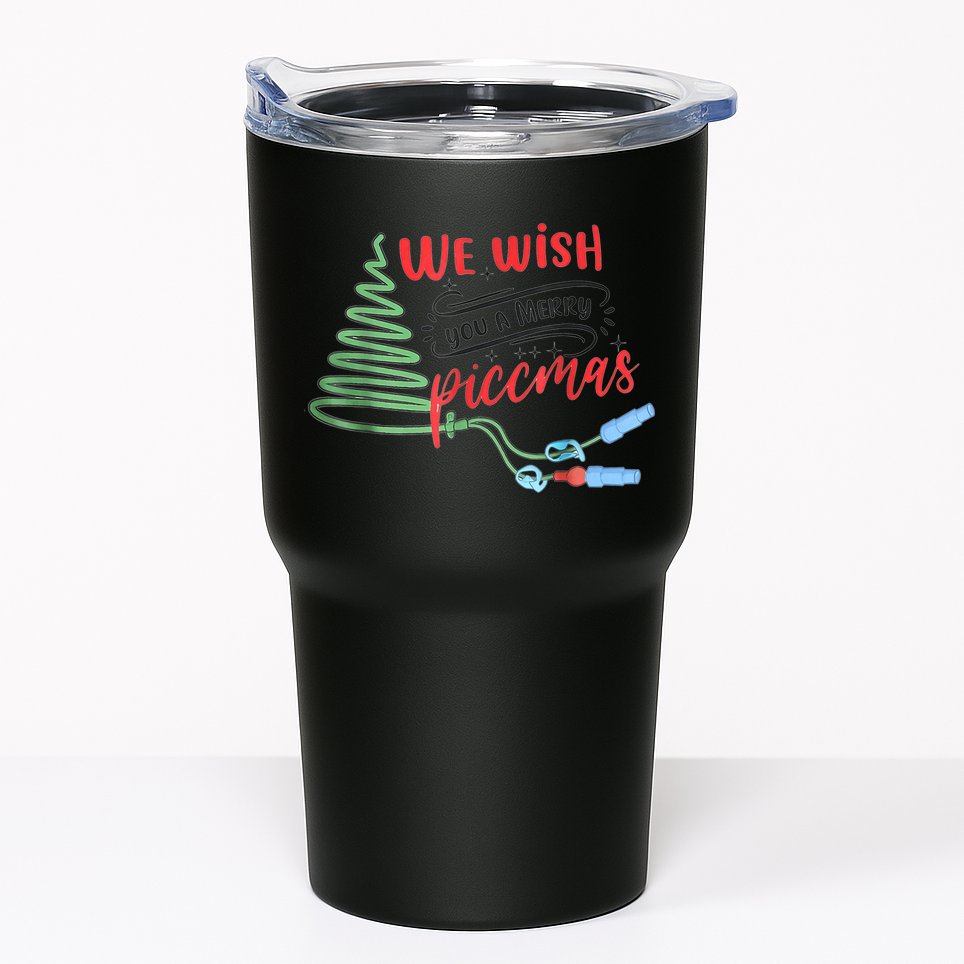 PICC Nurse Christmas Vascular Access ICU Rn Infusion Nurse Tumbler