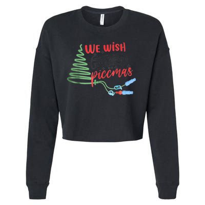 PICC Nurse Christmas Vascular Access ICU Rn Infusion Nurse Cropped Pullover Crew