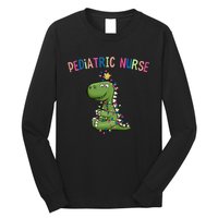 Pediatric Nurse Christmas Peds Dinosaur Rn Xmas Peds Nurse Long Sleeve Shirt