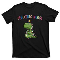 Pediatric Nurse Christmas Peds Dinosaur Rn Xmas Peds Nurse T-Shirt