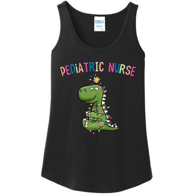 Pediatric Nurse Christmas Peds Dinosaur Rn Xmas Peds Nurse Ladies Essential Tank