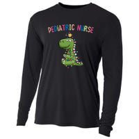 Pediatric Nurse Christmas Peds Dinosaur Rn Xmas Peds Nurse Cooling Performance Long Sleeve Crew