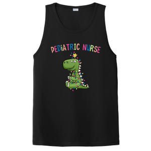 Pediatric Nurse Christmas Peds Dinosaur Rn Xmas Peds Nurse PosiCharge Competitor Tank